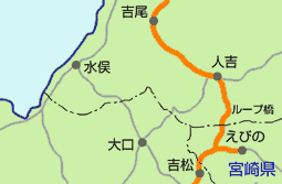 鹿児島・宮崎・熊本地図