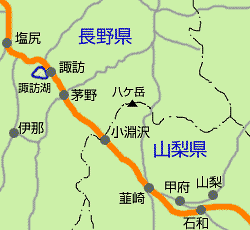 長野山梨地図