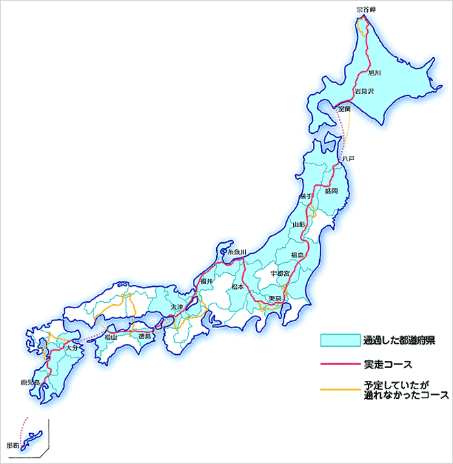 日本縦断コース